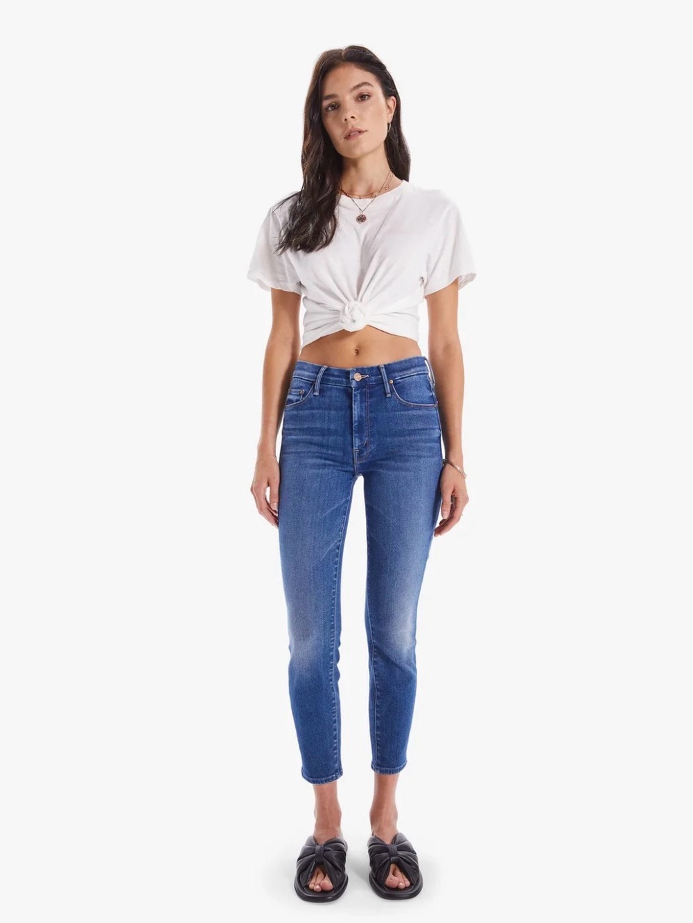 MOTHER Women’s The Looker Crop in Let’s Just Be Friends Jeans Size 29
